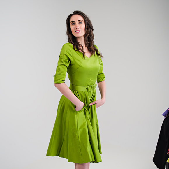 Havana Nights *POCKETS* 50's Swing Dress - Picture 1 of 3